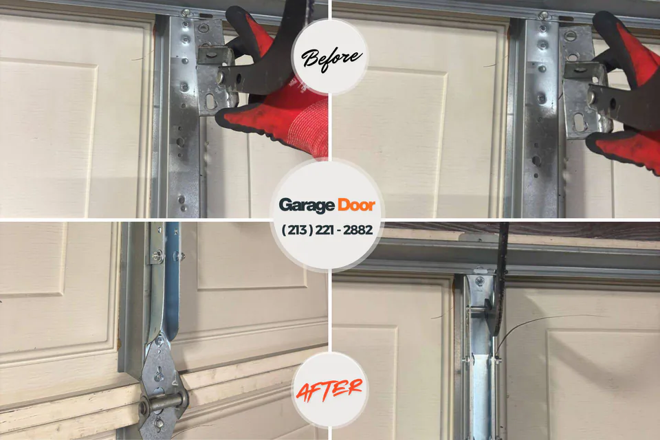Before and after: garage door repair Lithia Springs, GA